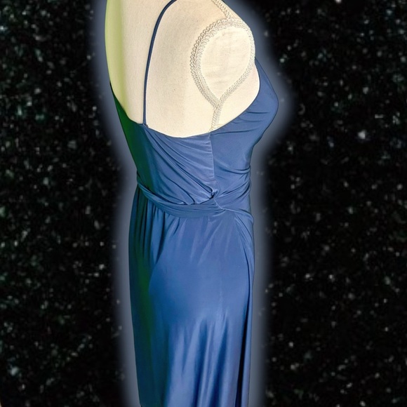 Misa Los Angeles ‘Veronika’ Wrap Style Maxi Dress in Navy Blue Size Small - Picture 9 of 14